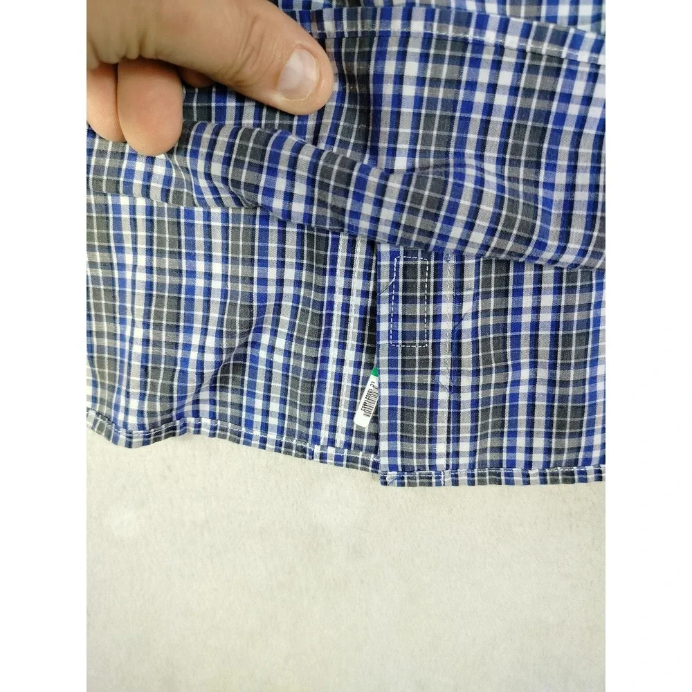 Chaps Shirt Mens XL Lot Of 4 Plaid Short Sleeve Button Up Easy Care Casual